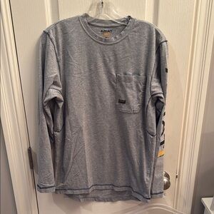 Ariat Rebar workman T shirt Heather gray. Size small